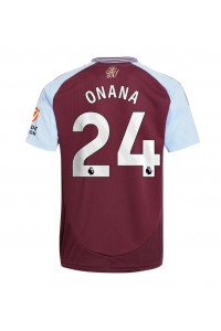 Aston Villa Amadou Onana #24 Voetbaltruitje Thuis tenue 2024-25 Korte Mouw